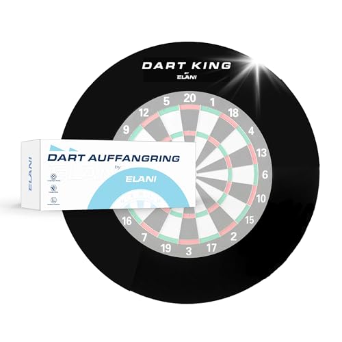 ELANI – klimaneutraler Dartring für optimalen Schutz von Wand, Boden, Dartpfeil und Flight – passgenauer Dartscheibe Schutzring für gängige Dartscheiben – Dart Surround mit Zwischenring