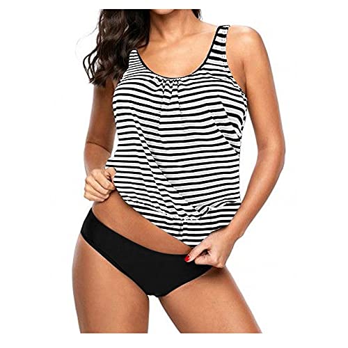 Bademode Große Größen Badeanzüge Zurück Swimdress Frauen Stück Größe Riemchen Zwei Plus Set Print Swimwears Tankinis Set V Ausschnitt T Shirt Herren