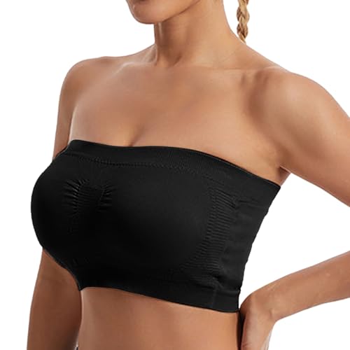 Damen BH, Sport BH Damen Soft Comfort Bras Atmungsaktive Leichte Unterwäsche Ohne Bügel BH Stretch Passform Bügelloser Haut Freundlich Bralette Trägerloser Klassische Bustier