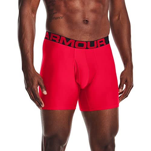 Under Armour Herren Tech Boxerjock 15,2 cm (6 Zoll), 2er-Pack Unterwäsche, Rot (600)/Schwarz, 5X-Large