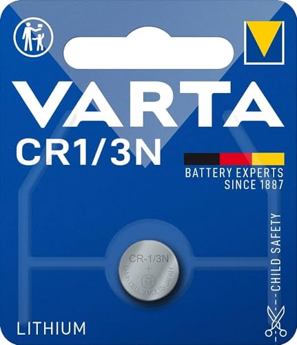 VARTA Batterien Knopfzelle CR1/3N, 1 Stück, Lithium Coin, 3V, kindersichere Verpackung, für elektronische Kleingeräte - Autoschlüssel, Fernbedienungen, Waagen