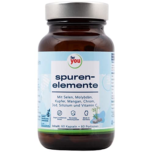 for you spurenelemente komplex 60 Kapseln | Multimineral mit Mineralien, Spurenelementen & natürlichem Vitamin C | vegan, hochdosiert, Hohe Bioverfügbarkeit | Für Energie, Stoffwechsel & Bindegewebe*