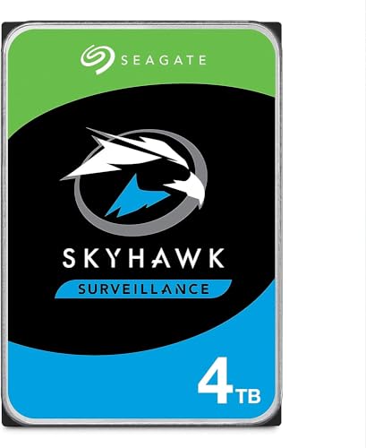 Seagate Skyhawk Surveillance 4TB Interne Festplatte ST4000VX005 3,5 Zoll HDD, SATA 6Gb/s, 5900RPM, 64MB Cache