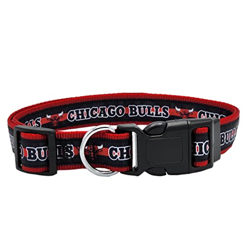 NBA PET Halsband Chicago Bulls Hundehalsband, Größe S, Basketball-Team-Halsband für Hunde & Katzen EIN glänzendes und farbenfrohes Hunde- und Katzenhalsband, lizenziert von der NBA