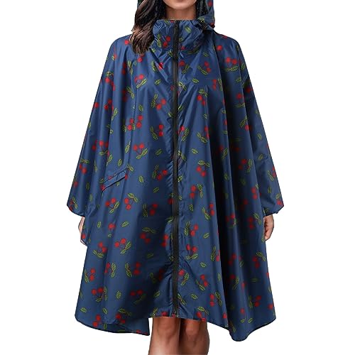 Regenponcho Unisex Wasserdicht, Atmungsaktiv Regenschutz Windschutz Regenponcho Regenbekleidung Wasserdicht Leichte Wiederverwendbar Dünne Regencape Regenanzug Faltbare Wander Fahrrad Regenjacke