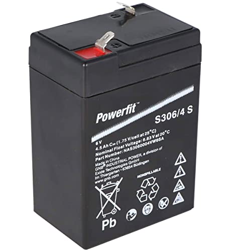 EXIDE Powerfit S306/4S Blei Akku mit Faston 4,8 mm 6V, 4500mAh