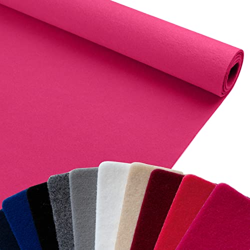 Primaflor Event-Teppich Meterware RevExpo - Pink - 1,00m x 2,50m, Viele Farben, Schwer Entflammbarer Hochzeits-Läufer, B1 Messeteppich, Gangläufer