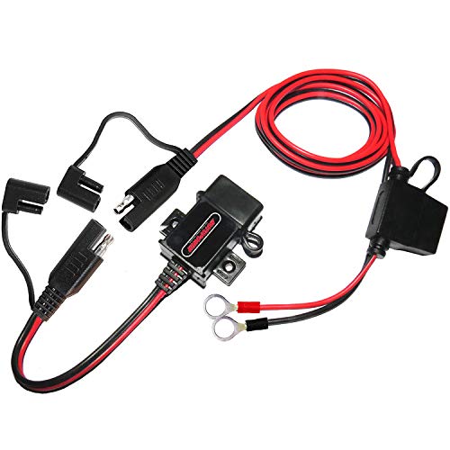 MOTOPOWER MP0609AA-UK 3.1Amp Wasserdicht Motorrad USB Ladegerät Kit Telefon Tablet GPS Ladegerät für Motorrad, Fahrrad, ATV