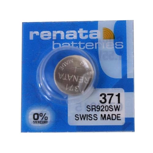 2 X Renata 371 SR920SW, hergestellt in der Schweiz, 1,55 V, silberfarben