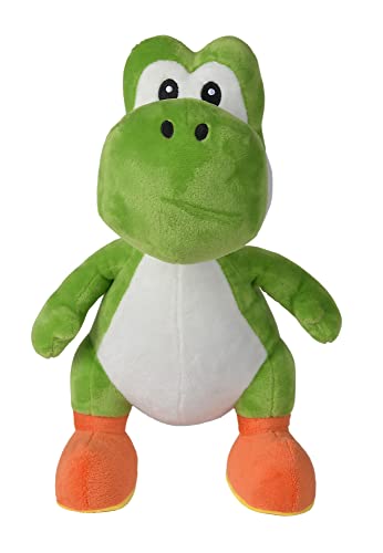 Simba 109231012 - Super Mario Yoshi Plüschfigur, 30cm, kuschelweich, Nintendo, Charakter aus weltberühmten Computerspiel, Dinosaurier, Kuscheltier, ab den ersten Lebensmonaten geeignet