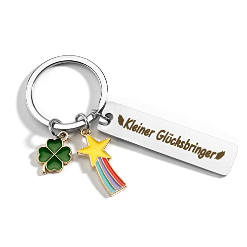 Hightopup Schlüsselanhänger Glücksbringer Beste Freundin Geschenke Geburtstagsgeschenk Geschenkideen für Weihnachten Neuesjahr Schlüsselanhänger Viel Glück Kleeblatt Schlüsselanhänger