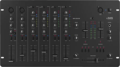 IMG 202480 Stageline MPX-206/SW 6-Kanal-Stereo-Mischpult, 1 DJ-Mikrofonkanal, schwarz