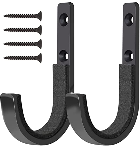 GOHIKING Heavy Duty Wall Mount Gun Racks Gun Hooks Shotgun Hook Rifle Hanger, Felt Lined, Screws Included (1 Satz (2 Stücke))