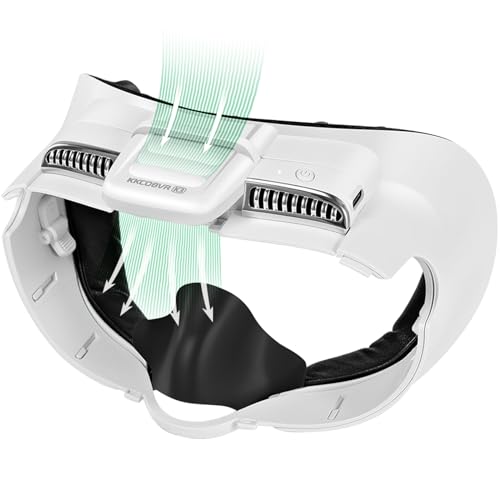 KKCOBVR K3 Gesichts-Interface-Ventilator mit Leder-Gesichtspolster Kompatibel mit Meta Quest3, Lindert das Beschlagen der Linse und passt zur Verwendung mit Oculus Quest 3 Kopfgurt