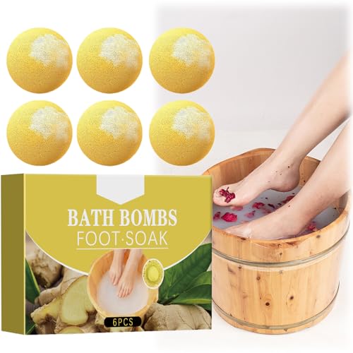 Fußbadeball, Fußpflegebälle Fußbad Brausetablette, Natural Essential Oils Foot Bath Bombs, Fuß-Soak Ball Reparieren Sie Fußschwielen Und Verhindern Sie Trockenheit Und Peeling (6pcs) - A