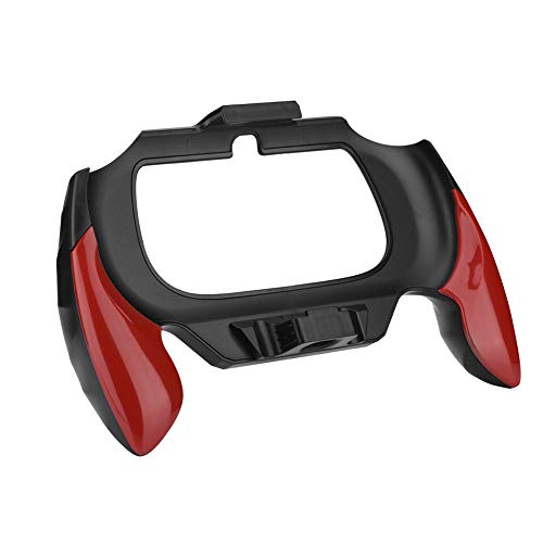 Mugast Griffhalter,Rutschfestes Griffkit Ergonomisch Geformter Griffhalter mit Einem Schlüssel zum Verriegeln des Griffhalters für Sony PSV PS Vita 2000 (Rot)