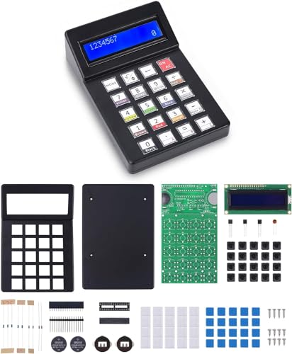 PEMENOL Taschenrechner Elektronik Bausatz Zum Löten, 7-stellige Display Taschenrechner DIY Löten Praxis Bausatz mit LCD Display für Studenten, Gymnasiasten Studium und täglichen Gebrauch