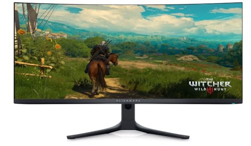 Alienware AW3423DWF 34 Zoll WQHD (3440x1440) 21:9 1800R Curved Gaming Monitor, 165Hz, QD OLED, 0.1ms, AMD FreeSync Premium Pro, 99.3% DCI-P3, HDR400, 2x DP, 1x HDMI, 5x USB, 3 Jahre Garantie