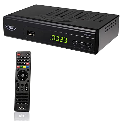 XORO HRS 8660 - Digitaler Satellitenreceiver, ASTRA 19.2 Senderliste vorprogrammiert, PVR-Ready, Timeshift, USB Mediaplayer, LED-Display, einfache Installation