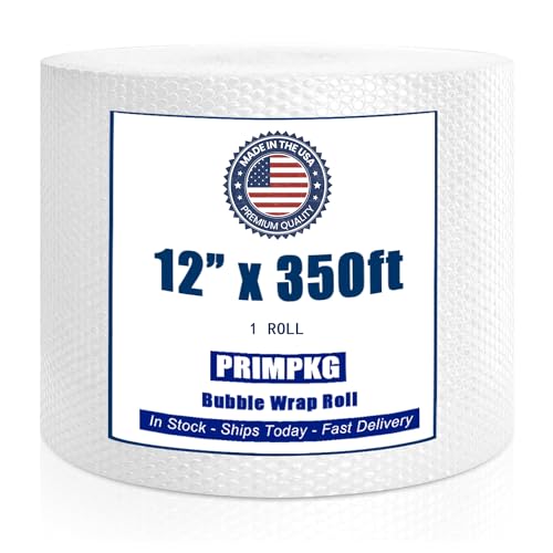 PRIMPKG Luftpolsterkissen, 30,5 cm x 106,7 m, Luftpolsterverpackung, kernlose Rolle, Versandverpackung, Verpackung und Umzugskartons, robuster Umzug und Versand (30,5 cm x 106,7 m, 1 Rolle)