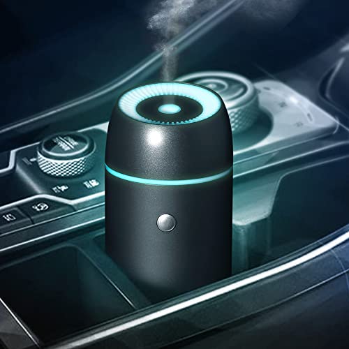 Earnest Living Ätherische Öl Diffusoren Auto Lufterfrischer für Ätherische Öle Lufterfrischer Auto Aromatherapie Diffusor 100ml mit Timer Nachtlicht und Auto Off Funktion USB Tragbar Schwarz Geschenk