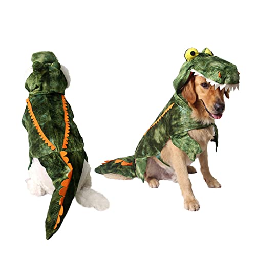 iplusmile Hunde-Cosplay-kostüm Katze Krokodil Kostüm Doug Den Mops Hundekostüm Für Große Hunde Krokodil Haustierkostüm Kostüme Für Hunde Lustige Hundekostüme Halloween Hundekleidung