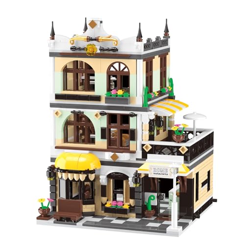 Römisches Restaurant Baukasten Spielzeug - 3-stöckiges Architektur Set, Mini Block Geschenk Junge Mädchen 14 Jahre alt