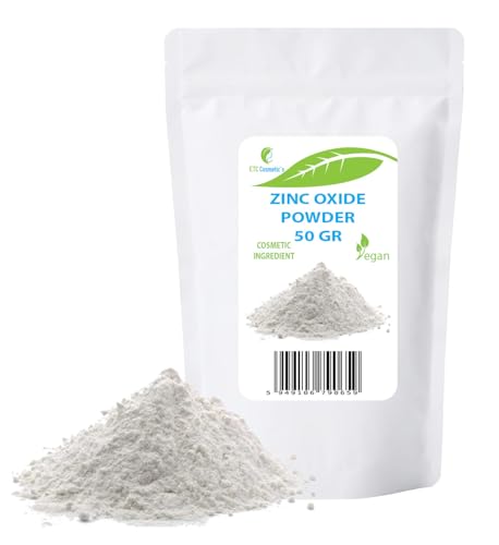 Zinkoxid (Zinc oxide Powder) - 50 gr - Kosmetischer Inhaltsstoff, hochreines Material, Nicht-Nano