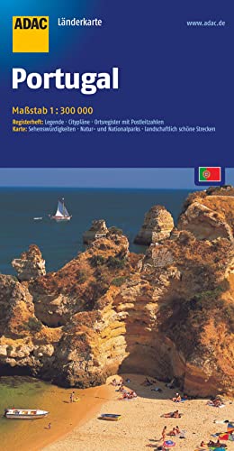 ADAC-Länderkarte: Portugal 1:300.000: Register: Legende, Citypläne, Ortsregister. Karte: Sehenswürdigkeiten, Natur- und Nationalparks, landschaftlich schöne Strecken (ADAC LänderKarten)