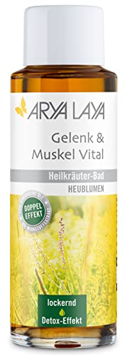 ARYA LAYA Heilkräuter-Bad Gelenk & Muskel Vital, 200 ml: Wellness & Pflege für zu Hause mit Heublumen-Extrakt, wohltuend nach körperlicher Anstrengung, stoffwechselanregend, Detox-Effekt, vegan