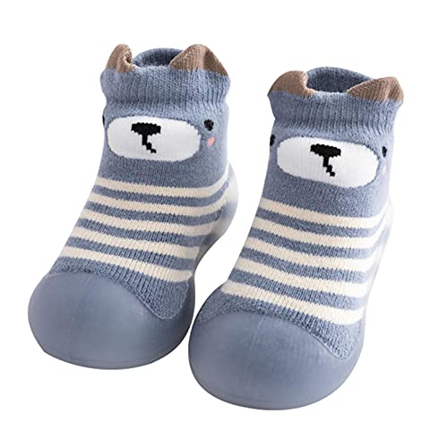 Stricken Kinderschuhe 20 Mädchen Lauflernschuhe Jungen Kleinkind Schuhe Baby Bodensocken Streifen Sockenschuhe Rutschfest Babyschuhe Weicher Boden Krabbelschuhe