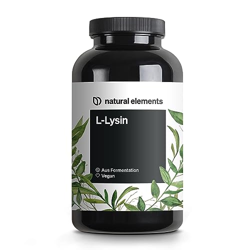 L-Lysin – 365 Kapseln – 800mg pures L Lysin aus 1000mg L-Lysin HCl/Tag – Aus pflanzlicher Fermentation – ohne Gentechnik – vegan, optimal dosiert, ohne unnötige Zusätze