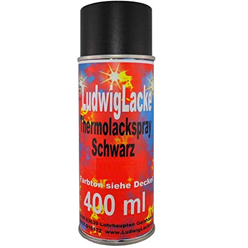 Thermolack 1x Spraydosen 400ml Schwarz Auspuff Motor Autolack geeignet für Bremssattel