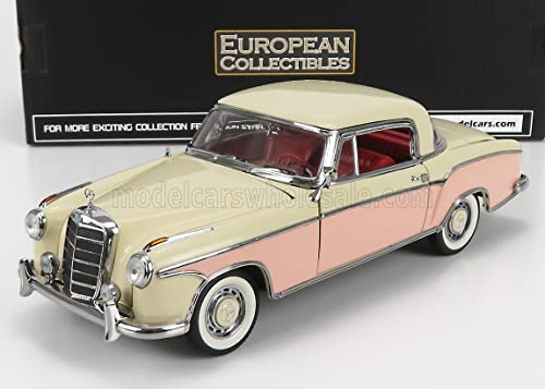 Sun-Star 1/18 220SE Cabriolet Hard-Top Closed 1958 creme pink 03591