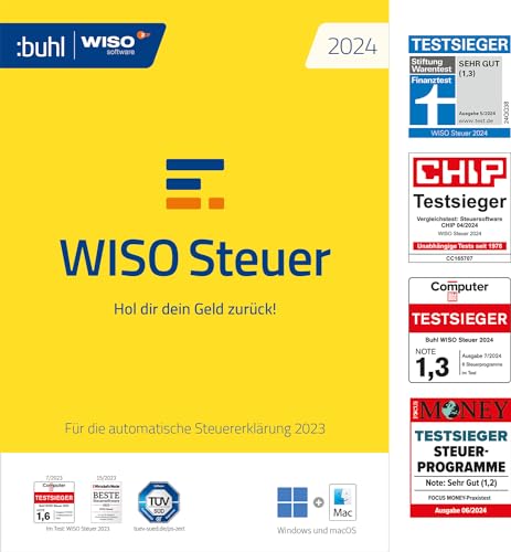 WISO Steuer 2024 (für Steuerjahr 2023) Für Windows, Mac, Smartphones und Tablets | Aktivierungscode per Email