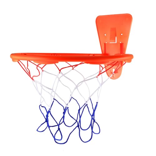 Ø 30 cm Basketballring mit Netz, Tragbarer Leiser Basketballständer, Lautloser Basketball-Dribbling für den Innenbereich, Basketballkorb für Indoor und Outdoor