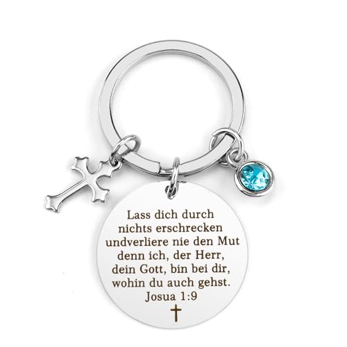 Hoosmoon Christliche Geschenke für Frauen Männer, Christliche Schlüsselanhänger Bible, Christliche Geschenkideen, Mutmacher Geschenk, Spirituelle Geschenke