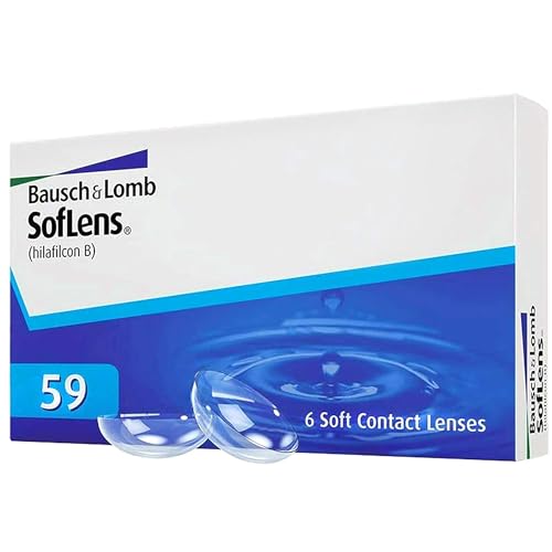 Bausch + Lomb SofLens 59 Monatslinsen, sphärische Kontaktlinsen, weich, 6 Stück BC 8.6 mm / DIA 14.2 / -2.75 Dioptrien (1er Pack)