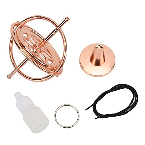 Zixyqol Metall Gyroskop Halterung Dekompression Spielzeug Mini Balance Top Artefakt Rose Gold Power Fingertip Stress Reduzierende Spielzeuge