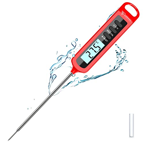 DOQAUS Grillthermometer Fleischthermometer 3S Instant Read Bratenthermometer Thermometer Küche Küchenthermometer IPX6 Wasserdicht mit Gegenlicht, Eingebauter Magnet, für Küche, Außengrill und BBQ