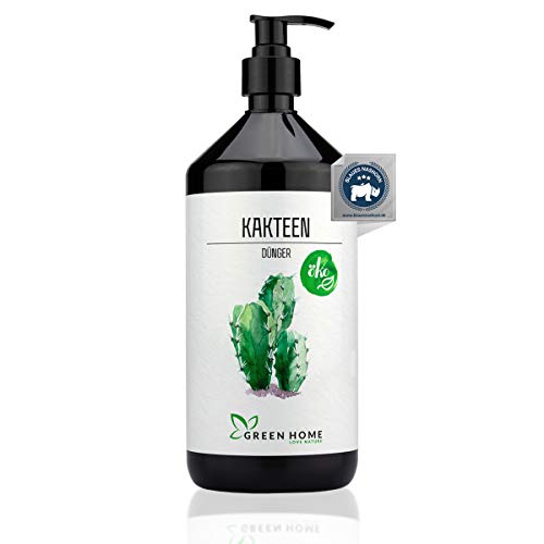 Green Home Kakteen Dünger 1 Liter | Sukkulenten Dünger, Kakteendünger, Bonsai Dünger, Seramis Dünger, Flüssigdünger, NPK-Düngerlösung für optimales Pflanzenwachstum und robuste Pflanzen