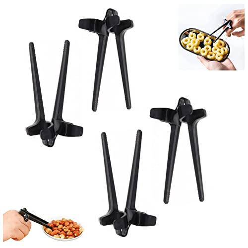 Fingerstäbchen für Gamer,4 Stück Fingerstäbchen für faule Finger Chopsticks,essen beim Zocken Hand-Free Snack-Finger-Essstäbchen, Für Gaming-Snack-essstäbchen Hilfsstäbchen für Gamer Sticks(Schwarz)