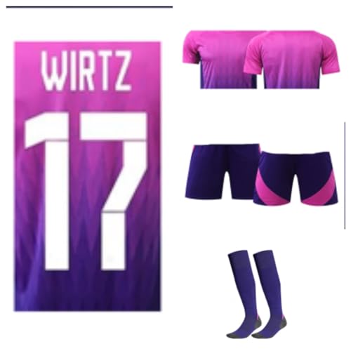 Deutschland Trikot,Neues 24/25 Heim/Auswärtstrikot Fussball Trikot Kinder Deutschland Fußball Trikot 2024 Jungen Herren Fußballtrikot Fussball T-Shirt Shorts Socken Set Trainingsanzug Jung Erwachsene