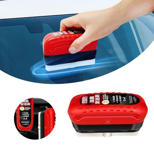 Automotive Oil Film Cleaning Brush, Glass Oil Film Remover for Car, All In One Wipe On Oil Film Remover, Glass Coating for Windshield 120ml