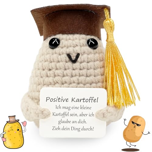 Johiux Mini Pocket Hug Positive Kartoffel,Geschenke für Freund,Lustig Geschenk für Freundin,Motivationsgeschenke,Kleiner Glücksbringer Beste Freundin,Kleine Umarmung Pocket Hug Potato Glücksbringer