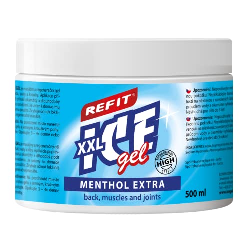 REFIT® Ice Gel Menthol Extra XXL 500 ml – Extra Schmerzgel - hoher Mentholgehalt – extra kühlend – geeignet für Freizeit- und Profisport – zur Regeneration und Entspannung – einzigartige Formel