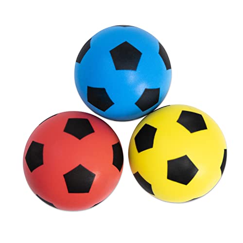 Betzold Sport - Softbälle-Set 3 Stück - Soft-Fußball-Set Kinder-Schaumstoffball Kinder-Ball