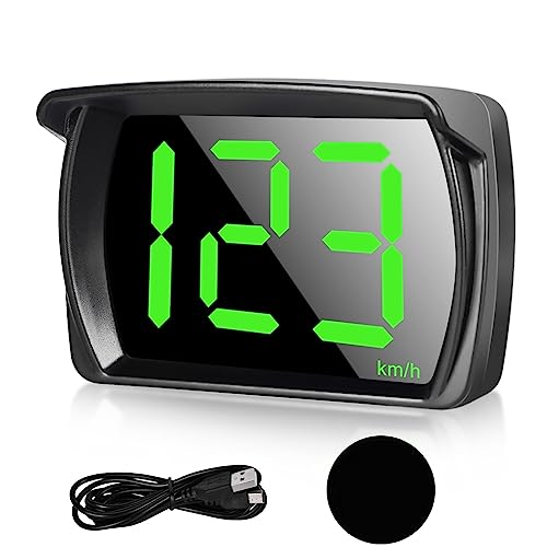 Digitaler Auto Tachometer: Head Up Display Auto HUD Geschwindigkeitsmesser Universal Auto Head Up Display mit GPS + Beidou Dual-Chip Geschwindigkeitsanzeige für Alle Autos, USB Plug and Play, KMH