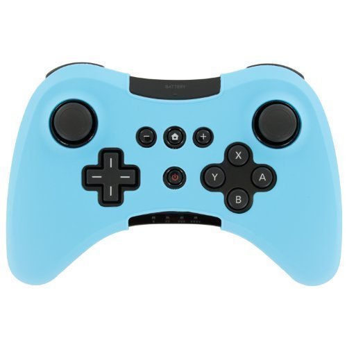 Silikon-Schutzhülle für Wii U Pro Controller, Gummi, Hellblau