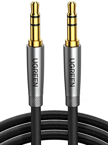 UGREEN 3,5mm Klinke auf Klinke Aux Kabel Stereo Audio Klinkenkabel für Autoradio, Kopfhörer, Galaxy A/M Serien, Redme Note Serie, PC, Tablets, Lautsprecher, MP3/ MP4 Player usw. (1m)